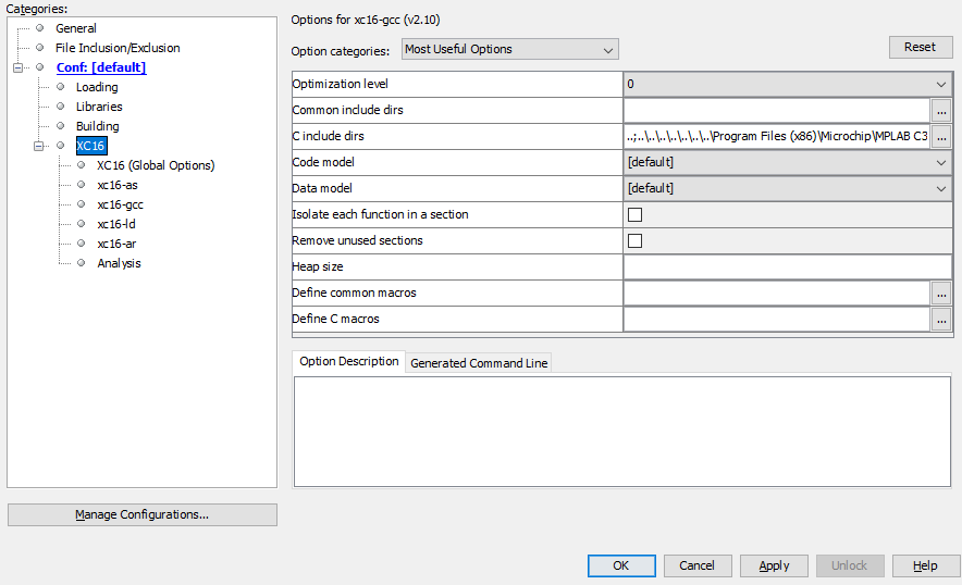 Updating Existing C30 Project to MPLAB X XC16