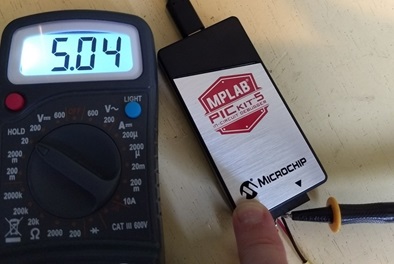 PICkit 5 not detecting voltage from circuit